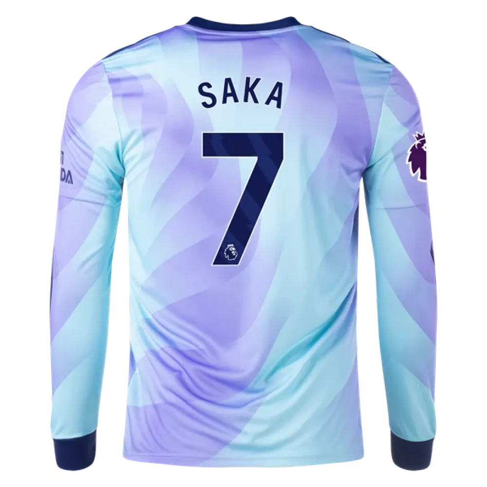 Bukayo Saka Arsenal 24/25 Long Sleeve Third Jersey