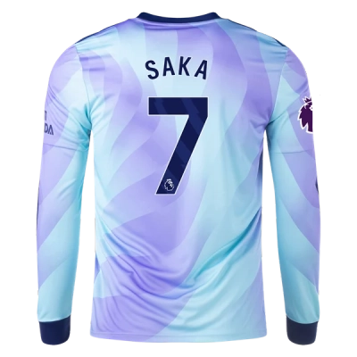 Bukayo Saka Arsenal 24/25 Long Sleeve Third Jersey 01