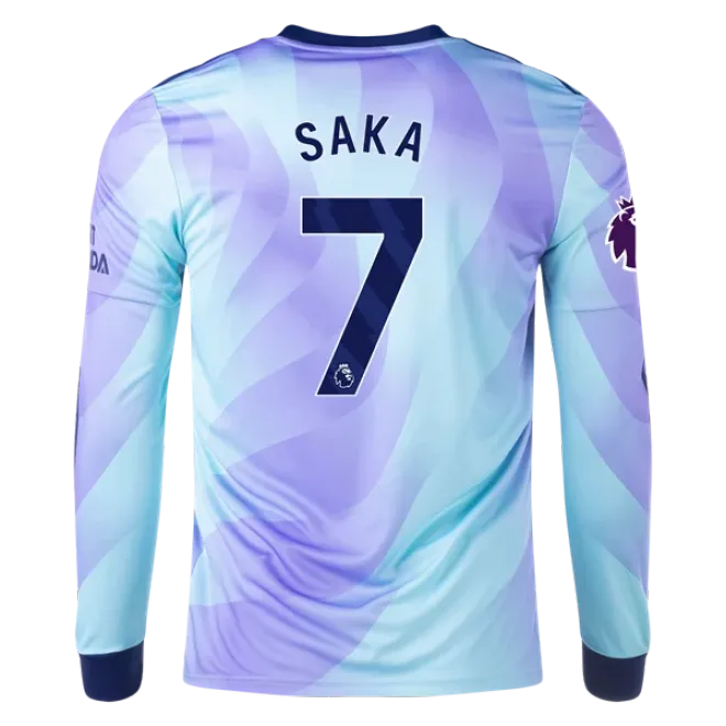 Bukayo Saka Arsenal 24/25 Long Sleeve Third Jersey