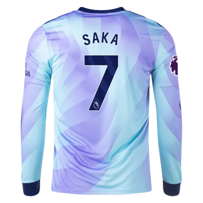 Bukayo Saka Arsenal 24/25 Long Sleeve Third Jersey