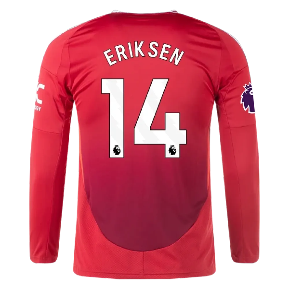 Christian Eriksen Manchester United 24/25 Long Sleeve Home Jersey