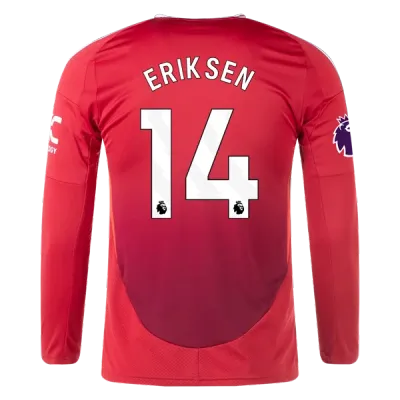 Christian Eriksen Manchester United 24/25 Long Sleeve Home Jersey 01