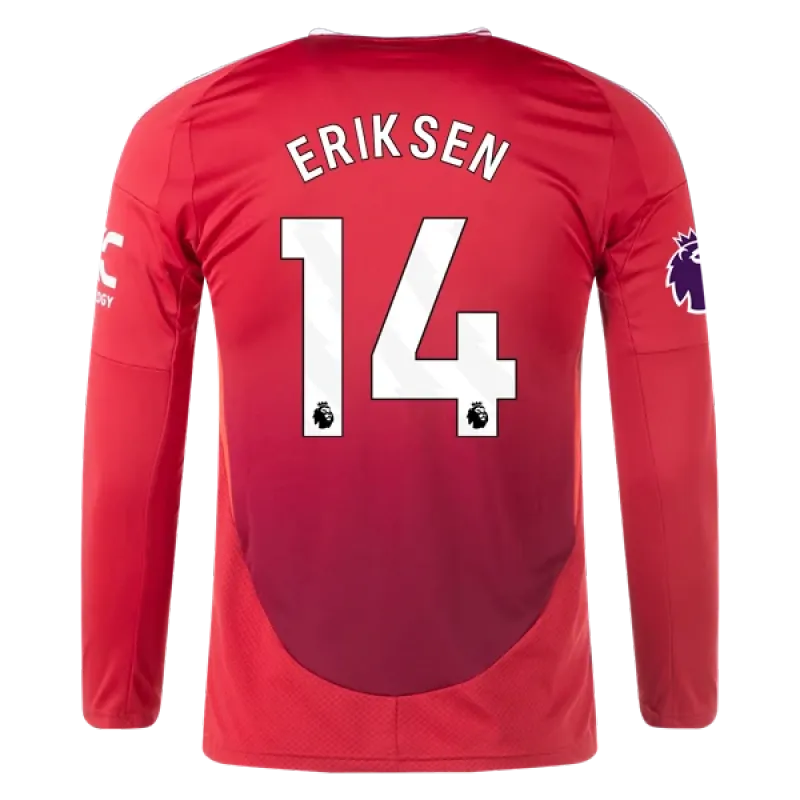 Christian Eriksen Manchester United 24/25 Long Sleeve Home Jersey