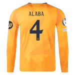 David Alaba Real Madrid 24/25 Player Long Sleeve Away Jersey