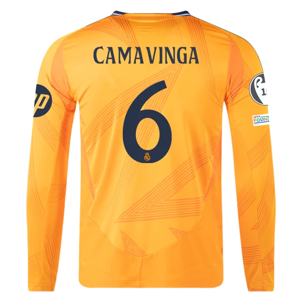 Eduardo Camavinga Real Madrid 24/25 Player Long Sleeve Away Jersey
