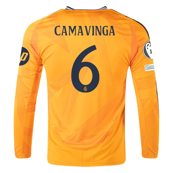 Eduardo Camavinga Real Madrid 24/25 Long Sleeve Away Jersey