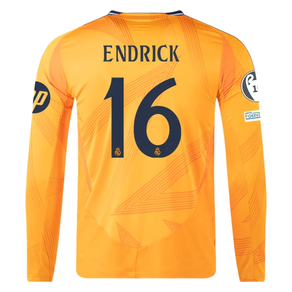 Endrick Real Madrid 24/25 Player Long Sleeve Away Jersey