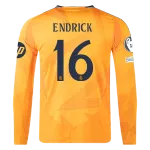 Endrick Real Madrid 24/25 Player Long Sleeve Away Jersey