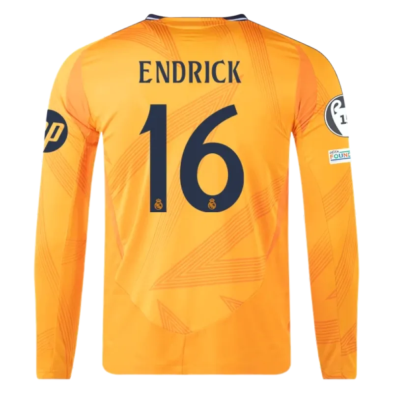 Endrick Real Madrid 24/25 Player Long Sleeve Away Jersey