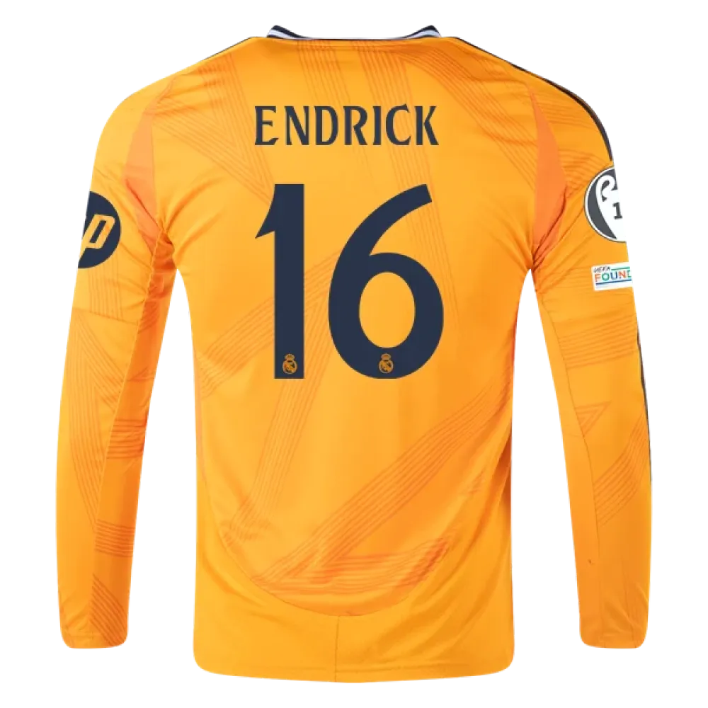 Endrick Real Madrid 24/25 Long Sleeve Away Jersey