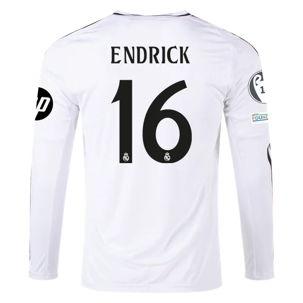 Endrick Real Madrid 24/25 Long Sleeve Home Jersey