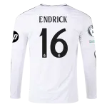 Endrick Real Madrid 24/25 Long Sleeve Home Jersey