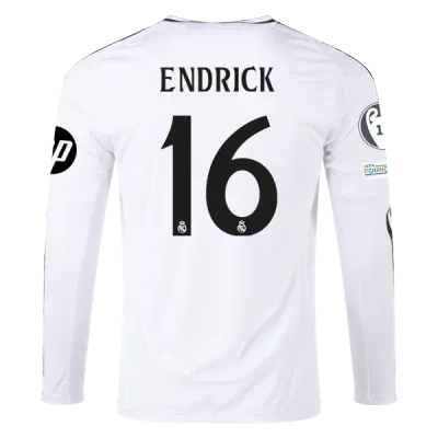 Endrick Real Madrid 24/25 Long Sleeve Home Jersey 01