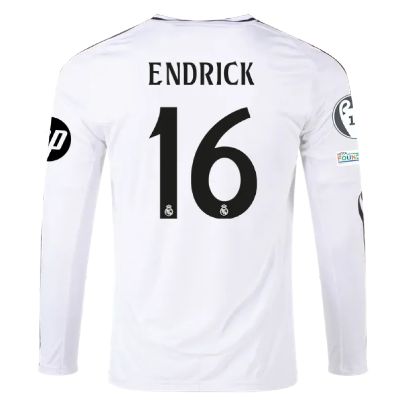 Endrick Real Madrid 24/25 Long Sleeve Home Jersey
