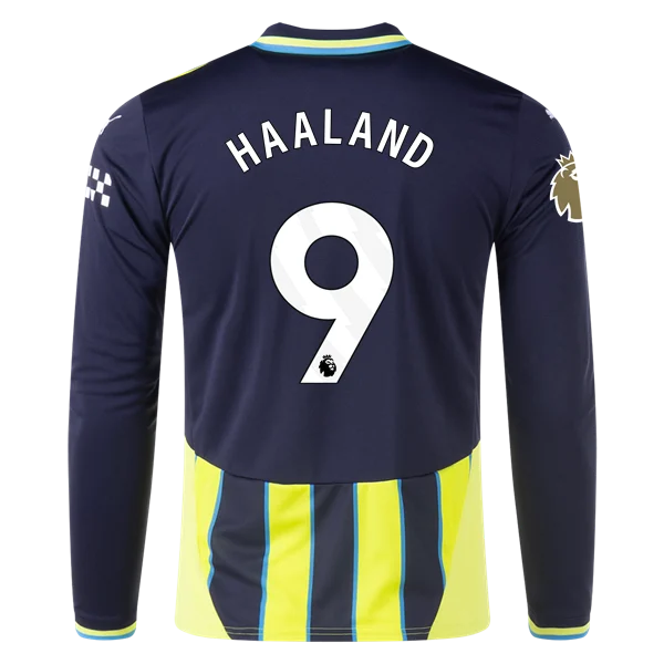 Erling Haaland Manchester City 24/25 Player Long Sleeve Away Jersey