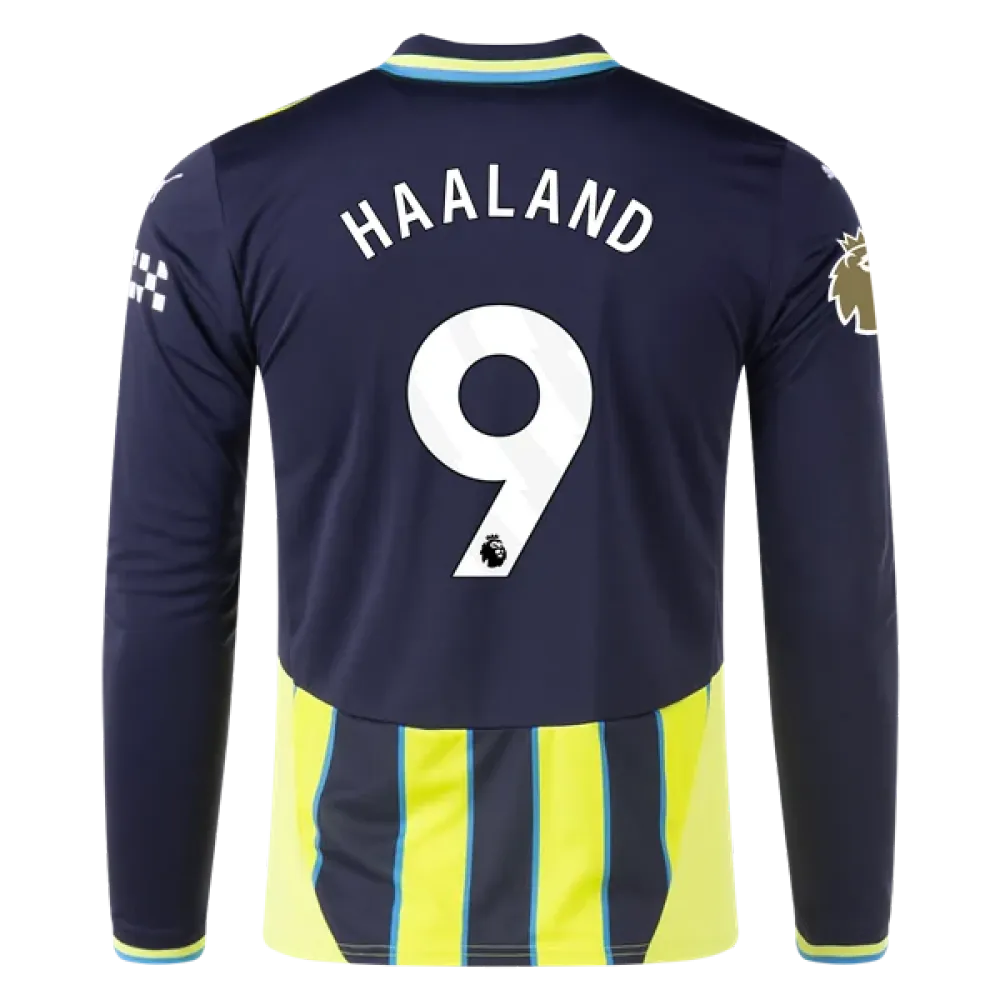 Erling Haaland Manchester City 24/25 Player Long Sleeve Away Jersey