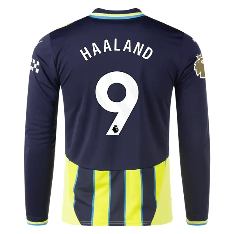 Erling Haaland Manchester City 24/25 Player Long Sleeve Away Jersey