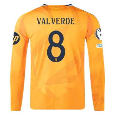 Federico Valverde Real Madrid 24/25 Player Long Sleeve Away Jersey 01