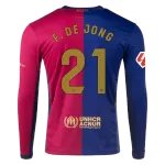 Frenkie de Jong Barcelona 24/25 Long Sleeve Home Jersey