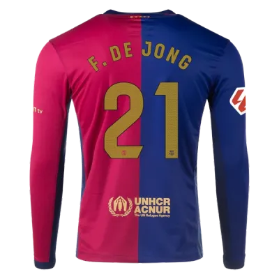 Frenkie de Jong Barcelona 24/25 Long Sleeve Home Jersey 01