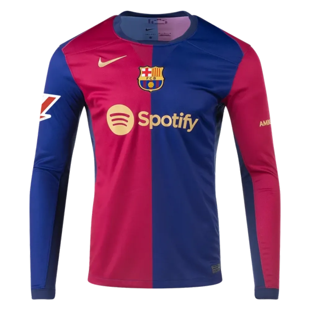 Frenkie de Jong Barcelona 24/25 Long Sleeve Home Jersey