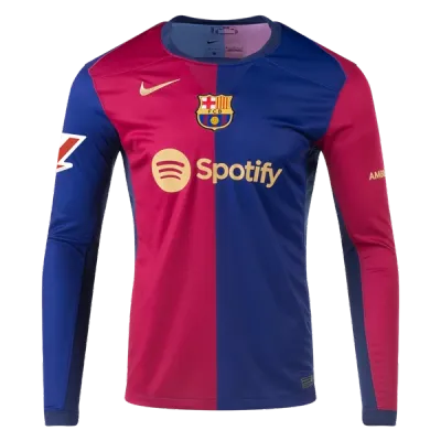 Frenkie de Jong Barcelona 24/25 Long Sleeve Home Jersey 02