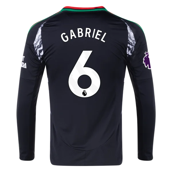 Gabriel Magalhães Arsenal 24/25 Long Sleeve Away Jersey