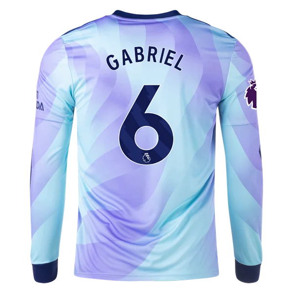 Gabriel Magalhães Arsenal 24/25 Long Sleeve Third Jersey