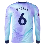 Gabriel Magalhães Arsenal 24/25 Long Sleeve Third Jersey