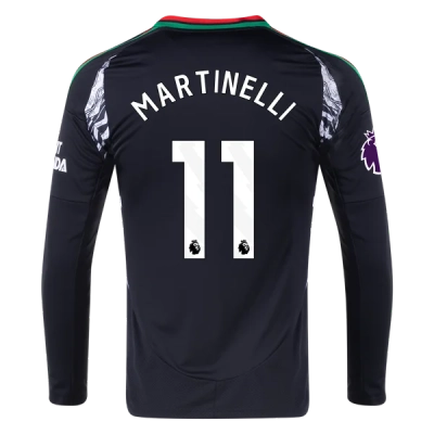 Gabriel Martinelli Arsenal 24/25 Long Sleeve Away Jersey 01