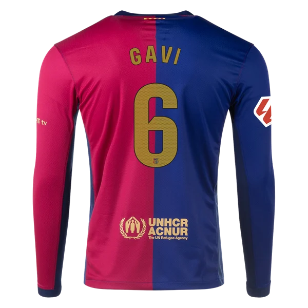 Gavi Barcelona 24/25 Long Sleeve Home Jersey