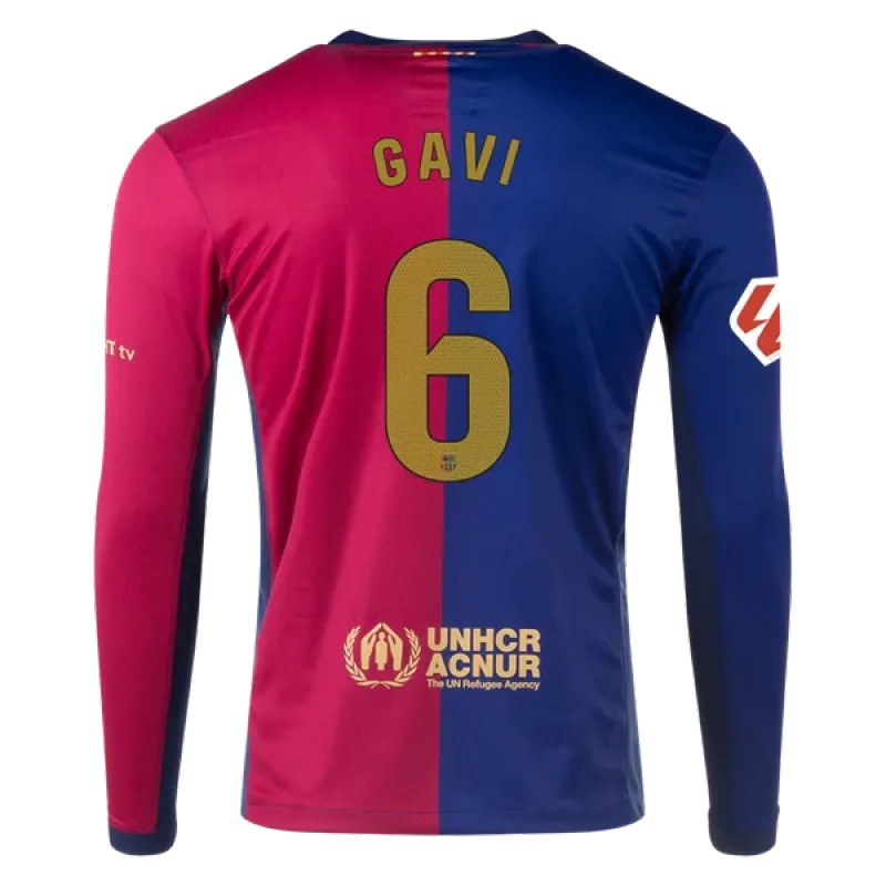 Gavi Barcelona 24/25 Long Sleeve Home Jersey