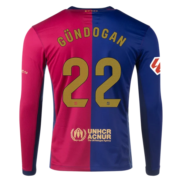 Ilkay Gündogan Barcelona 24/25 Long Sleeve Home Jersey