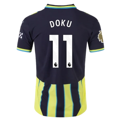 Jérémy Doku Manchester City 24/25 Player Away Jersey 01