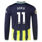 Jérémy Doku Manchester City 24/25 Player Long Sleeve Away Jersey