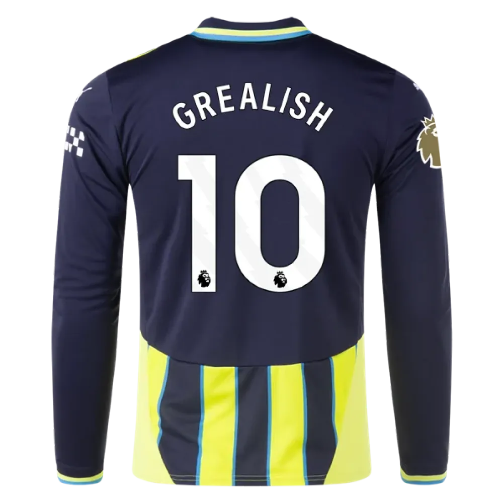 Jack Grealish Manchester City 24/25 Player Long Sleeve Away Jersey