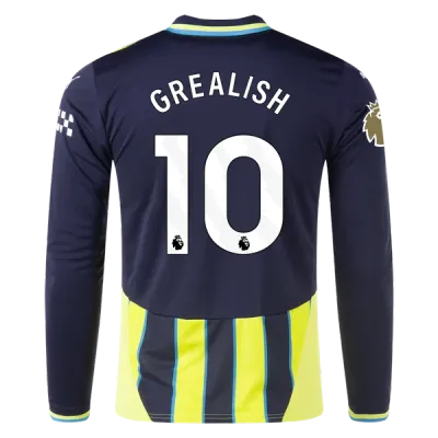 Jack Grealish Manchester City 24/25 Player Long Sleeve Away Jersey 01