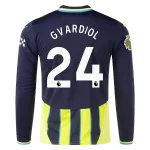 Joško Gvardiol Manchester City 24/25 Player Long Sleeve Away Jersey