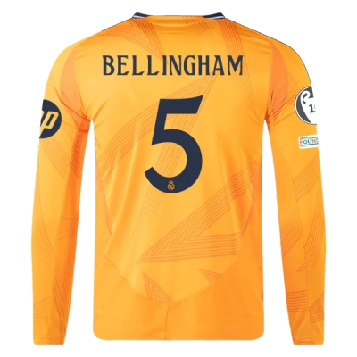 Jude Bellingham Real Madrid 24/25 Player Long Sleeve Away Jersey 01
