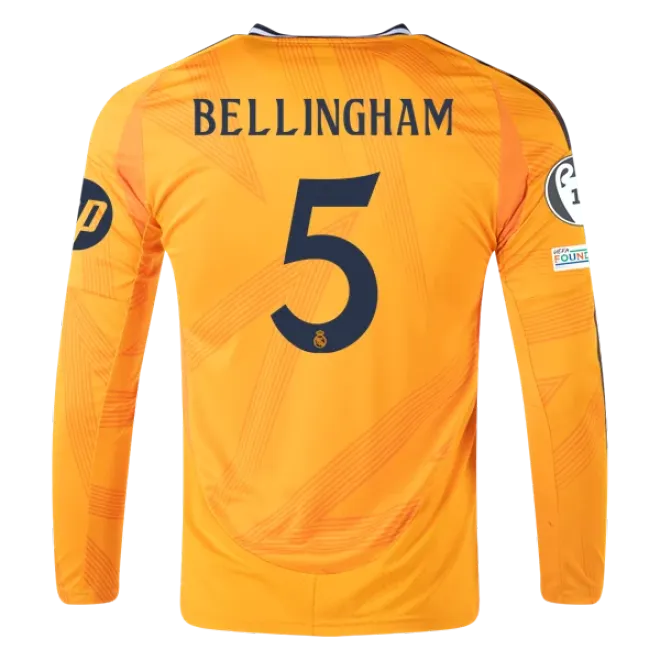 Jude Bellingham Real Madrid 24/25 Long Sleeve Away Jersey