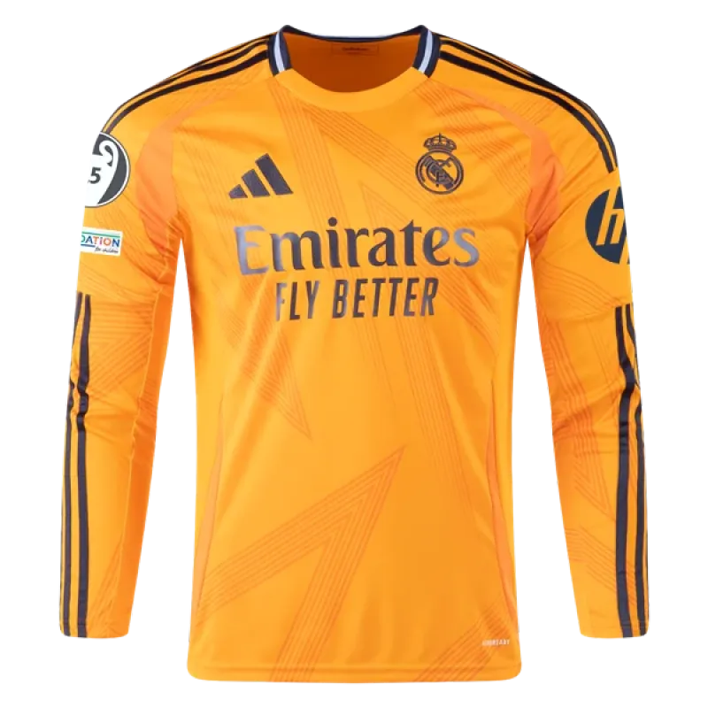 Jude Bellingham Real Madrid 24/25 Long Sleeve Away Jersey