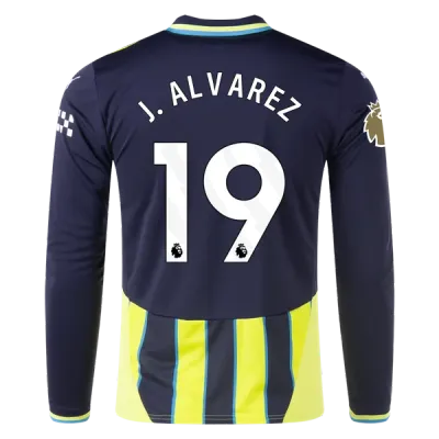 Julián Álvarez Manchester City 24/25 Replica Long Sleeve Away Jersey 01