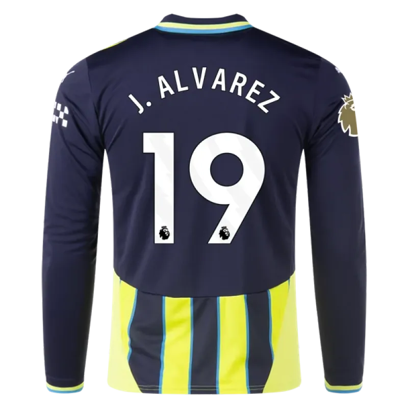 Julián Álvarez Manchester City 24/25 Replica Long Sleeve Away Jersey