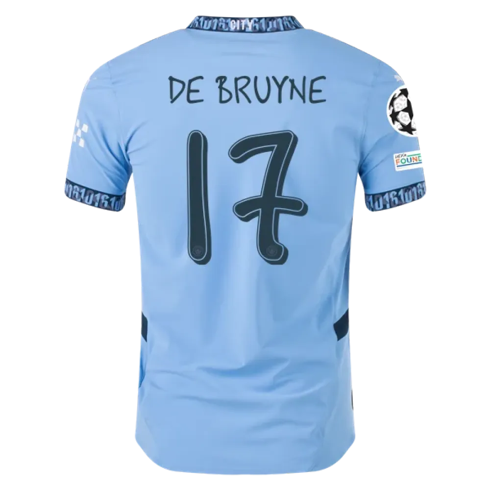 Kevin De Bruyne Manchester City UCL 24/25 Player Home Jersey