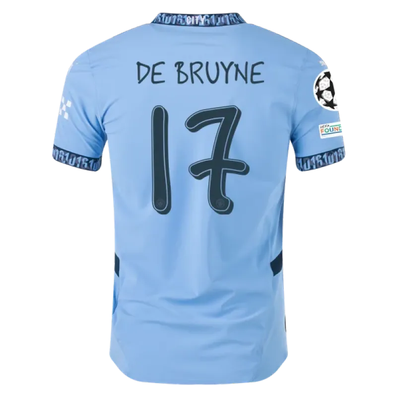 Kevin De Bruyne Manchester City UCL 24/25 Player Home Jersey