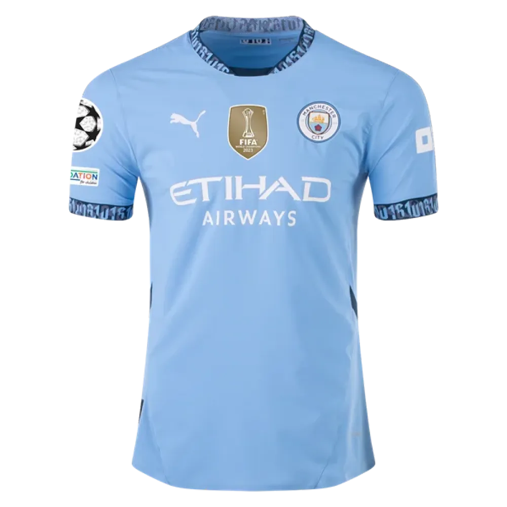 Kevin De Bruyne Manchester City UCL 24/25 Player Home Jersey