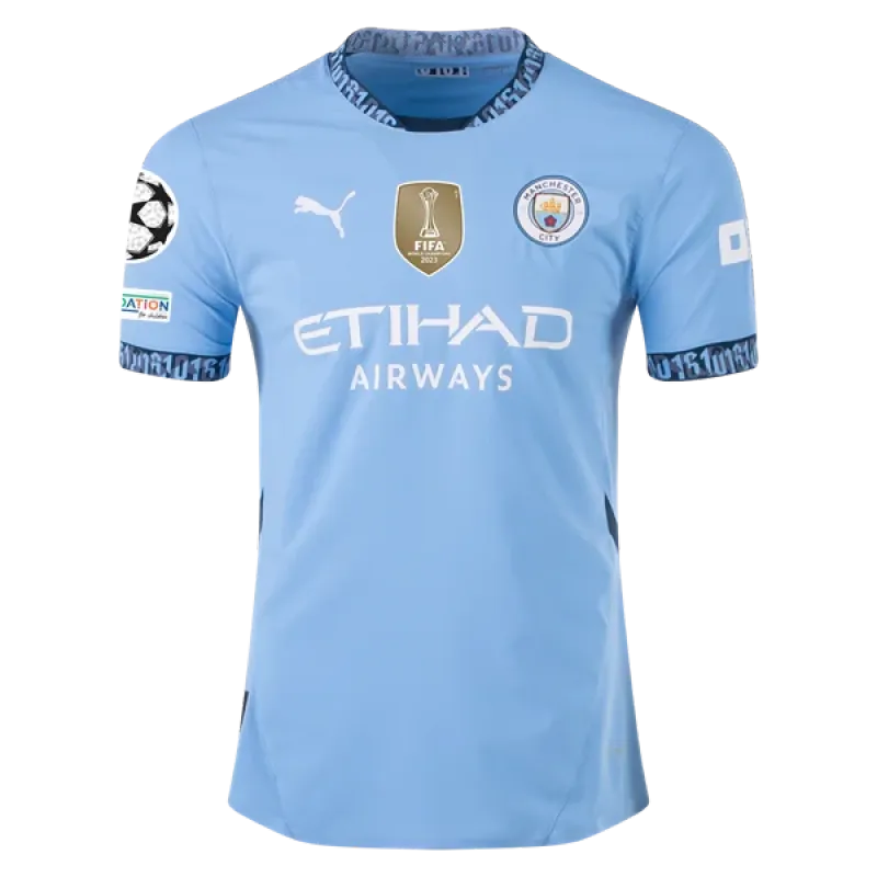 Kevin De Bruyne Manchester City UCL 24/25 Player Home Jersey