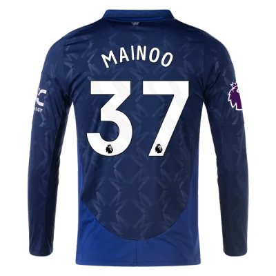 Kobbie Mainoo Manchester United 24/25 Long Sleeve Away Jersey 01