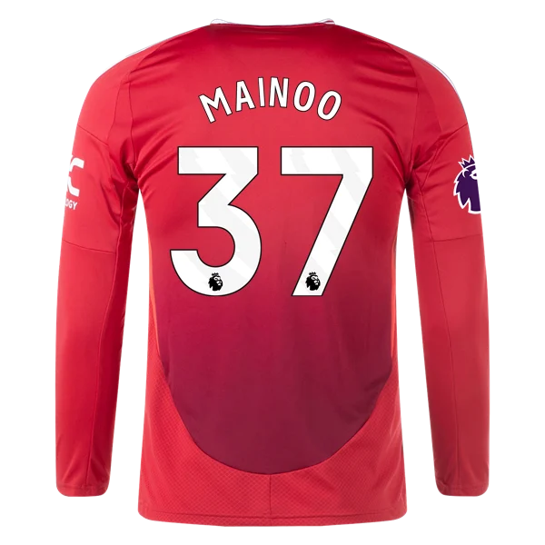 Kobbie Mainoo Manchester United 24/25 Long Sleeve Home Jersey