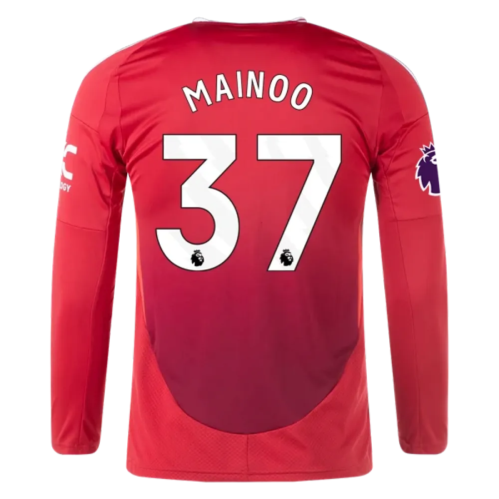 Kobbie Mainoo Manchester United 24/25 Long Sleeve Home Jersey